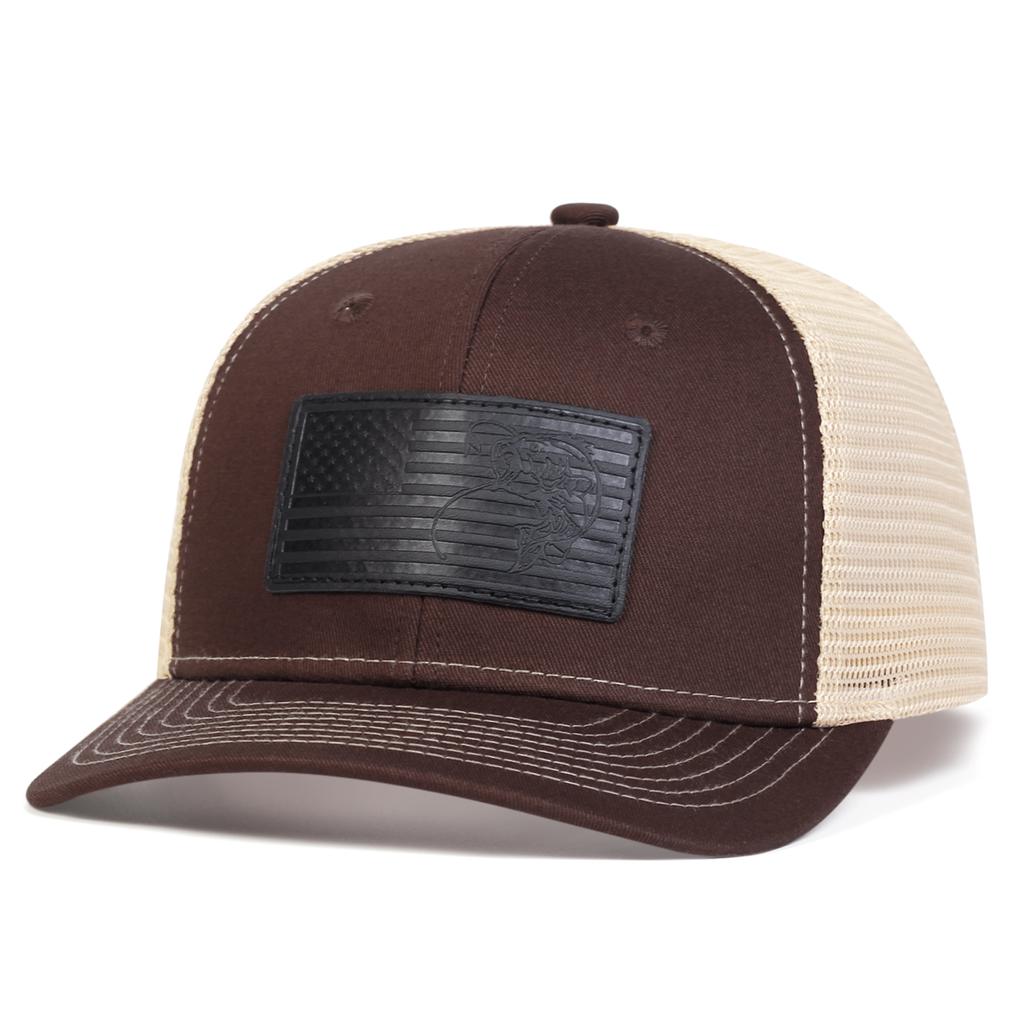 Бейсболка унисекс с микроизогнутой черной пузырчатой рыбкой и американским флагом, кожаная этикетка, регулируемая сетка, солнцезащитные кепки, весна-лето, для спорта на открытом воздухе, для путешествий