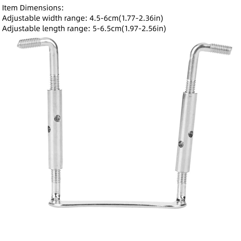 3PCS 3/4 4/4 Size Violin Chinrest Metal Violin Replacement Parts Violin Chinrest Screw Violin