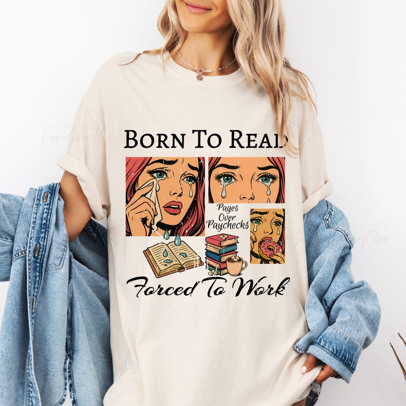Retro Born To Read Bookish Shirt Funny Reader Book Addict Tee Lover Bookish Gift Enemies Smut Shirt Reader Summer Cotton Tops