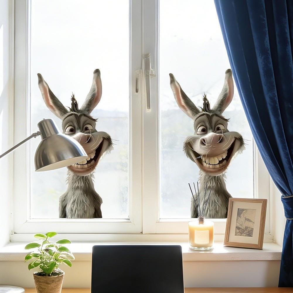 Self-Adhesive Giraffe Decor Removable Wall Decals New Electrostatic Glass Sticker Home Decoration