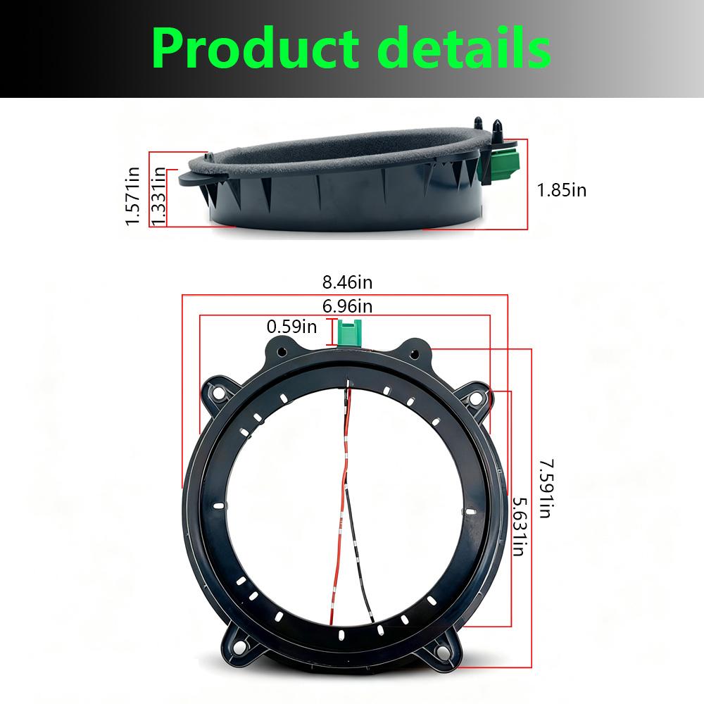 2 шт. Модификация автомобильной аудиосистемы 6,5-дюймовый адаптер для динамика Монтажная прокладка Специальный аудиоразъем без потерь Подходит для Hyundai Ix35 Kia K3 K5