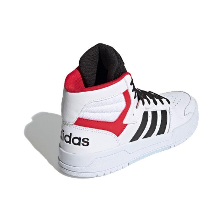 Adidas Neo Entrap Mid Comfortable High-Top Skate Shoes Men Sneakers White Black Red FW7020