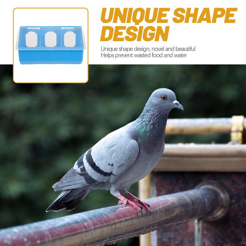 Multi-Grid Durable Plastic Bird Feeder for Cage Hanging Pigeon Parrot Small Pet Food Dispenser Anti-Spatter Wear-Resistant
