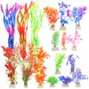 20Pcs Realistic Aquarium Artificial Plants Fake Water Grass Decoration for Fish Tank Home Office Decor Premium Safe Plastic