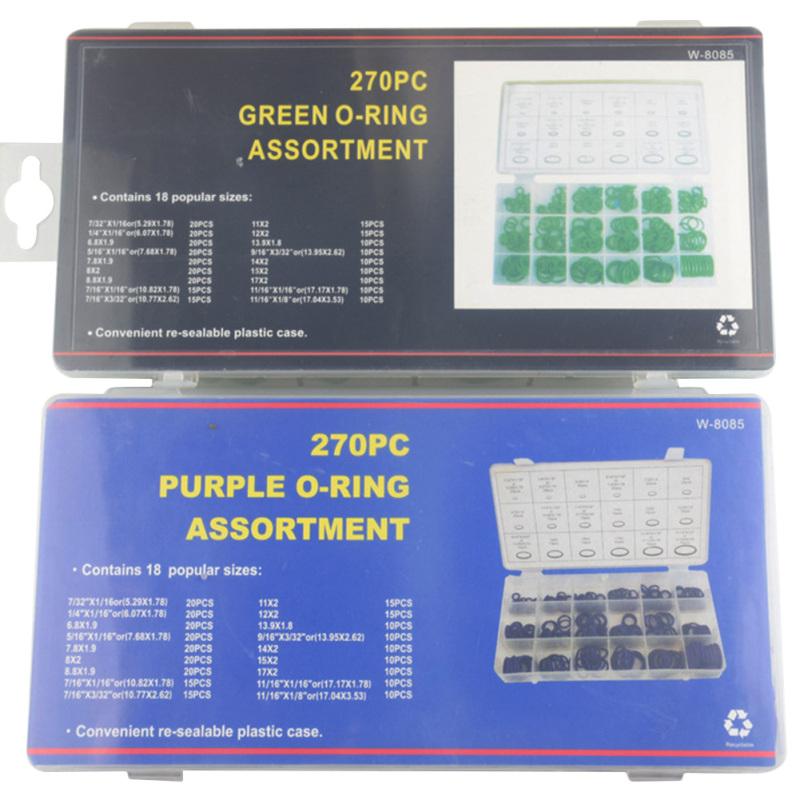 270 шт., 18 размеров, комплект резиновых колец, уплотнительные кольца компрессора кондиционера автомобиля, ремонт автомобилей