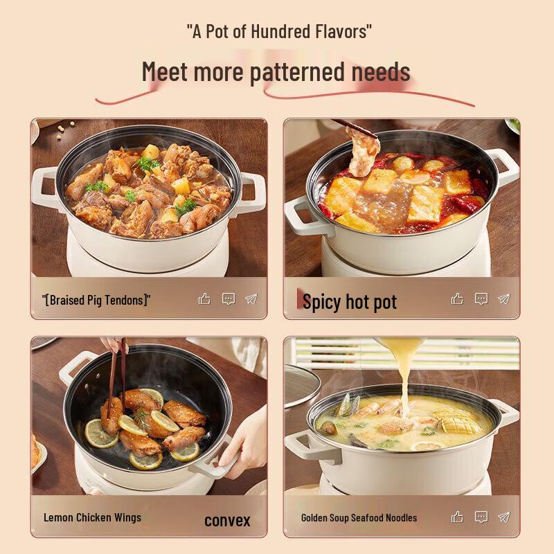 Midea HGE22BY06 4.5L Electric Multi-Cooker Hot Pot CN plug (adapter included)