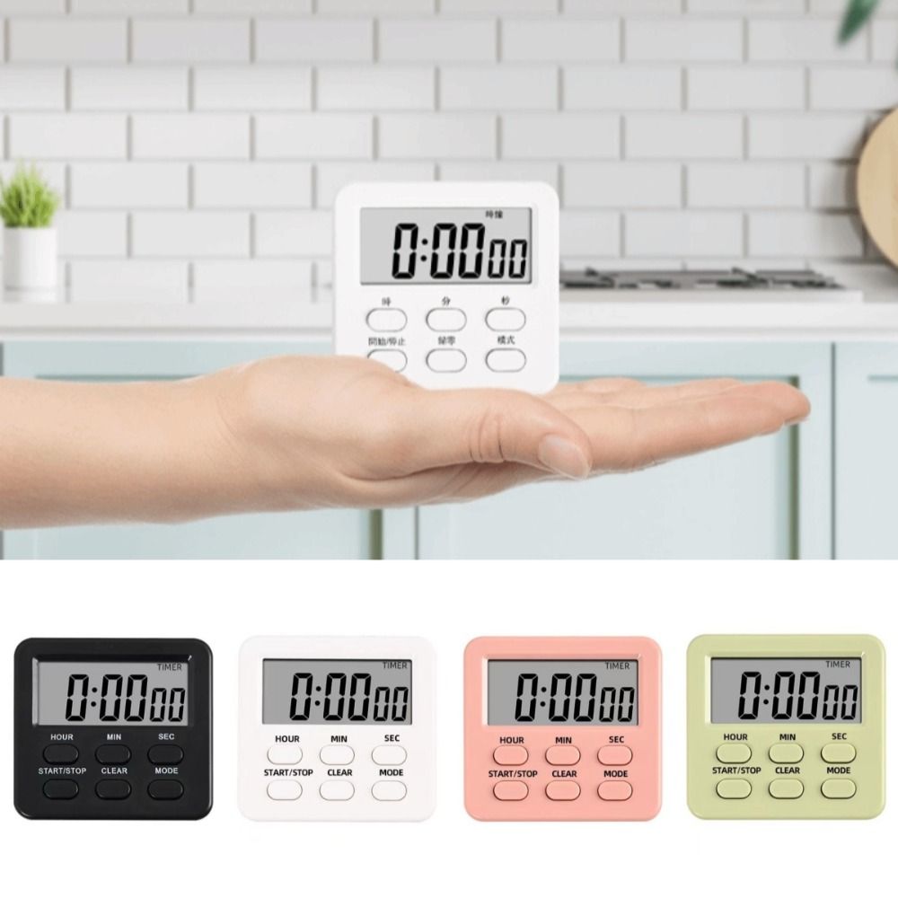 LED Display Alarm Clock Timer Multi-functional Countdown Timer Digital Kitchen Timer for Baking