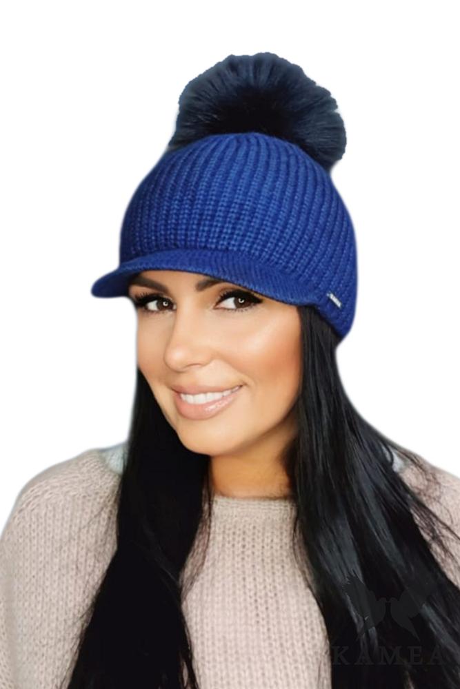 Nasira Women' Winter Cap Navy Blue