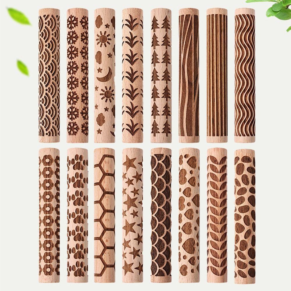 3D Керамика Искусство Глиняный Ролик Творческий Ролик Палочка Для Раскатывания Деревянный Прижимной Ролик Принадлежности Для Выпечки