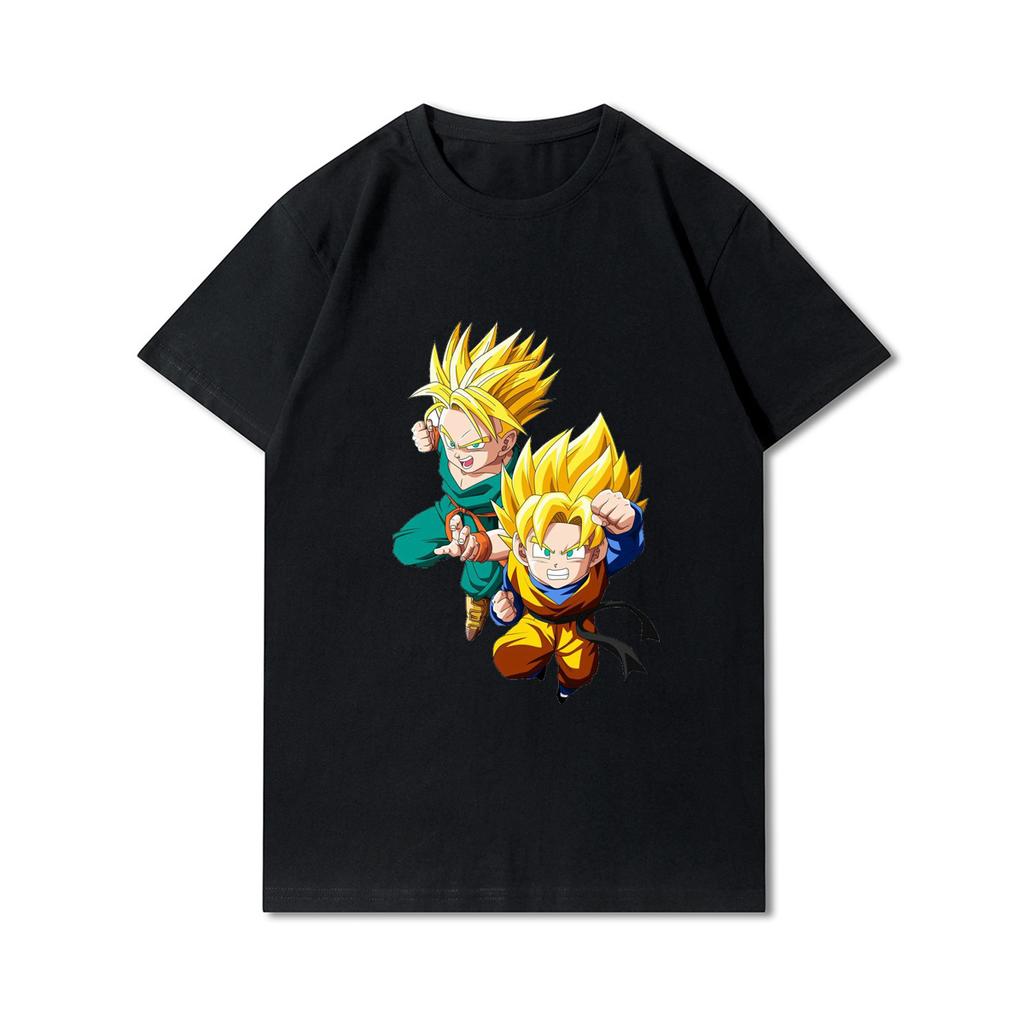 Плюс размер S-3XL аниме Dragon Ball печатные мужские футболки с круглым вырезом хлопковые топы летние повседневные черные футболки