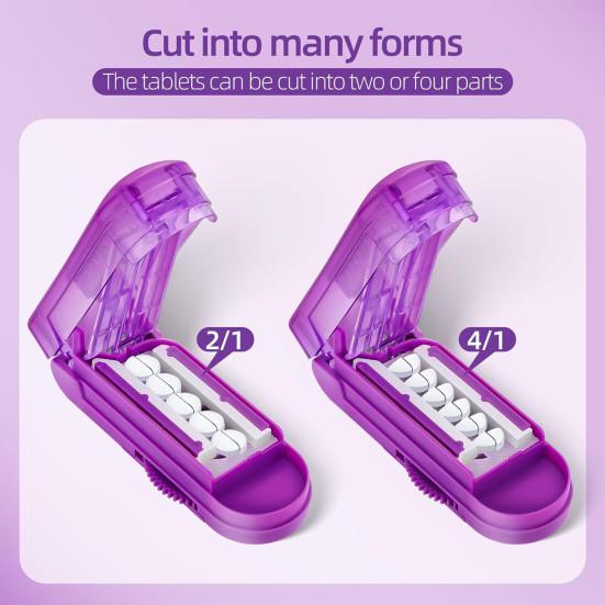 Таблеткорезка Разделитель для лекарств с острым лезвием Регулируемая конструкция Компактный портативный