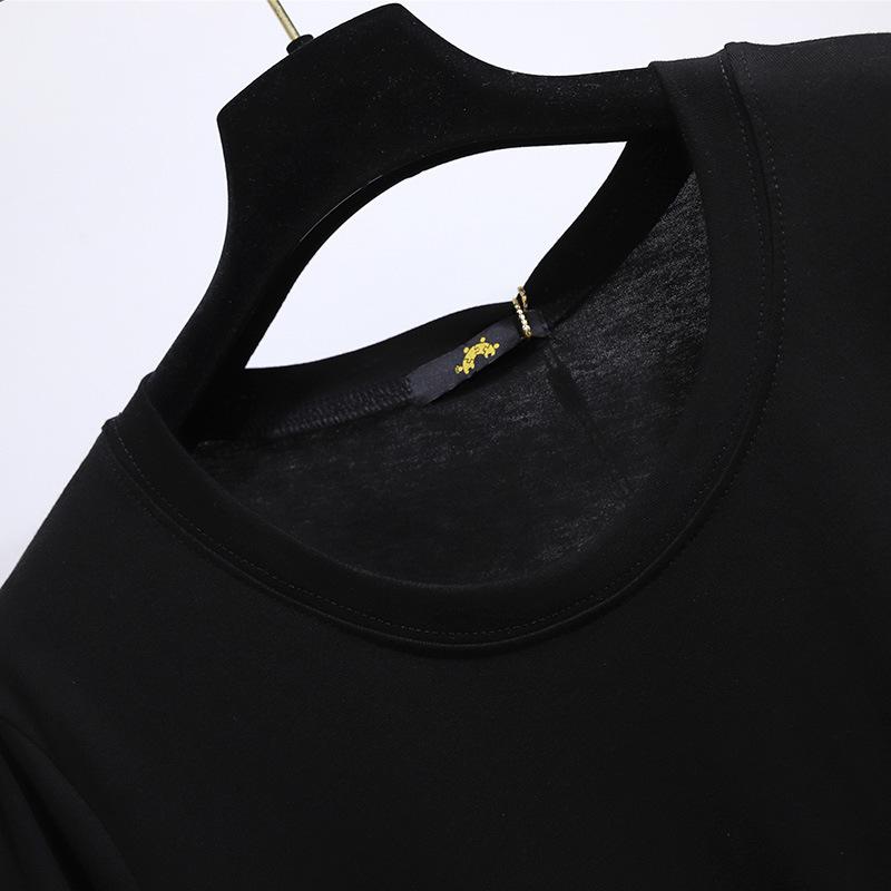 Летняя женская футболка больших размеров средней длины с рюшами и топами с короткими рукавами