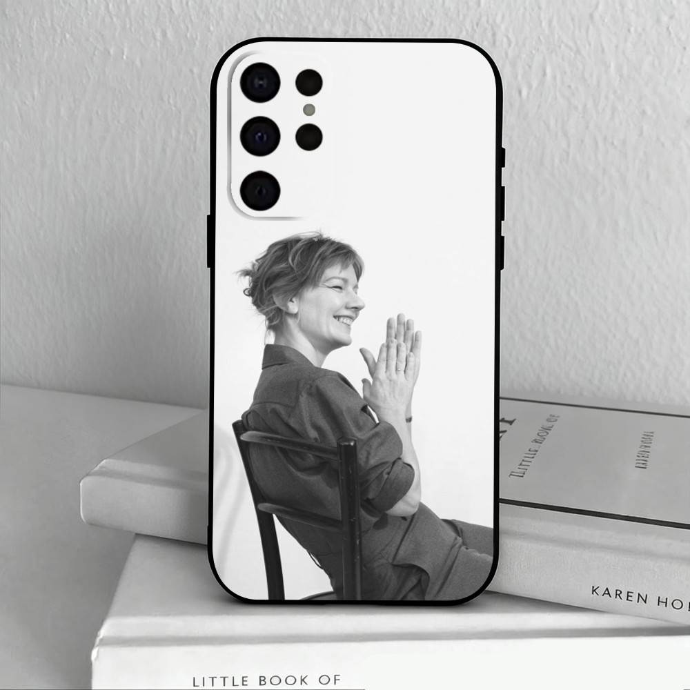 Немецкая актриса Сандра Хюллер Чехол для телефона для Samsung S25, S24, S21, S22, S23, S30, Ultra, S20, Plus, Другие Мягкий Черный Чехол