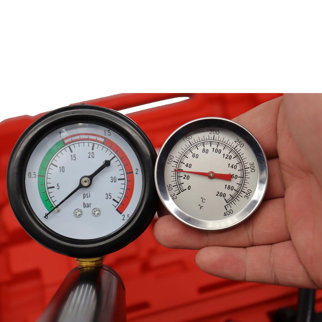 Комплект из 14-18 приборов для проверки давления охлаждающей жидкости, комплект для проверки давления радиатора, автомобильный адаптер для бака с манометром