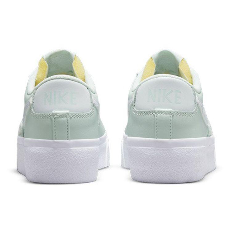 Nike Blazer Low Platform Barely Green Women Sneakers White Team-Orange DJ0292-300