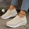 Women Walking Shoes Air Cushion Non Slip Orthopedic Shoes Ladies Platform Mules Breathable Wedge Female Sneakers 2024