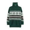 Женский джемпер с высоким воротником и молнией, жаккардовый, в стиле Fair Isle, европейский и американский стиль, 2026