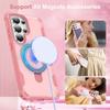 For Samsung Galaxy S26 Ultra Magnetic Case Kickstand TPU + PC Shockproof Phone Back Cover