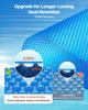 Solar Pool Cover, 5.49m Round Pool Bubble Cover, 12 Mil Pools Solar Blanket with Bubble & PE Material, Daytime Heat Absorption, Nighttime Heat