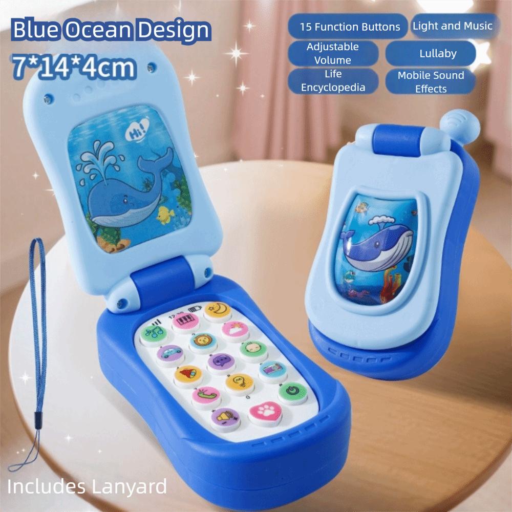 Flip Cover Simulation Flip Phone Voice Toy Music Phone Toy Early Education Toy Toddler Education