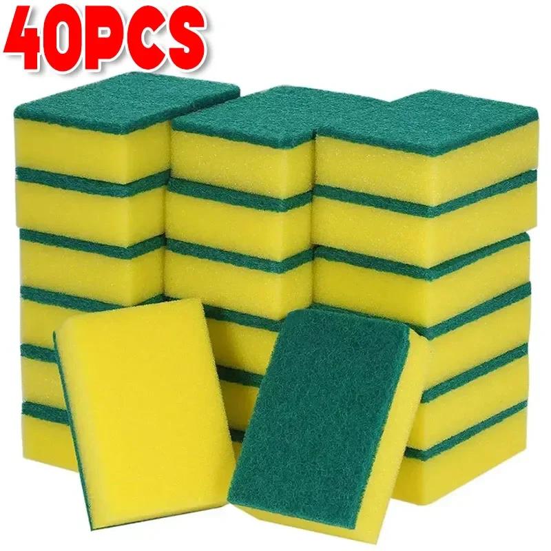 50/10 шт. Кухонная губка для мытья посуды Мягкая Впитывающая Чистящая Натирка для кастрюль Ржавчина Набор для удаления Чистящая щетка для дома Губка