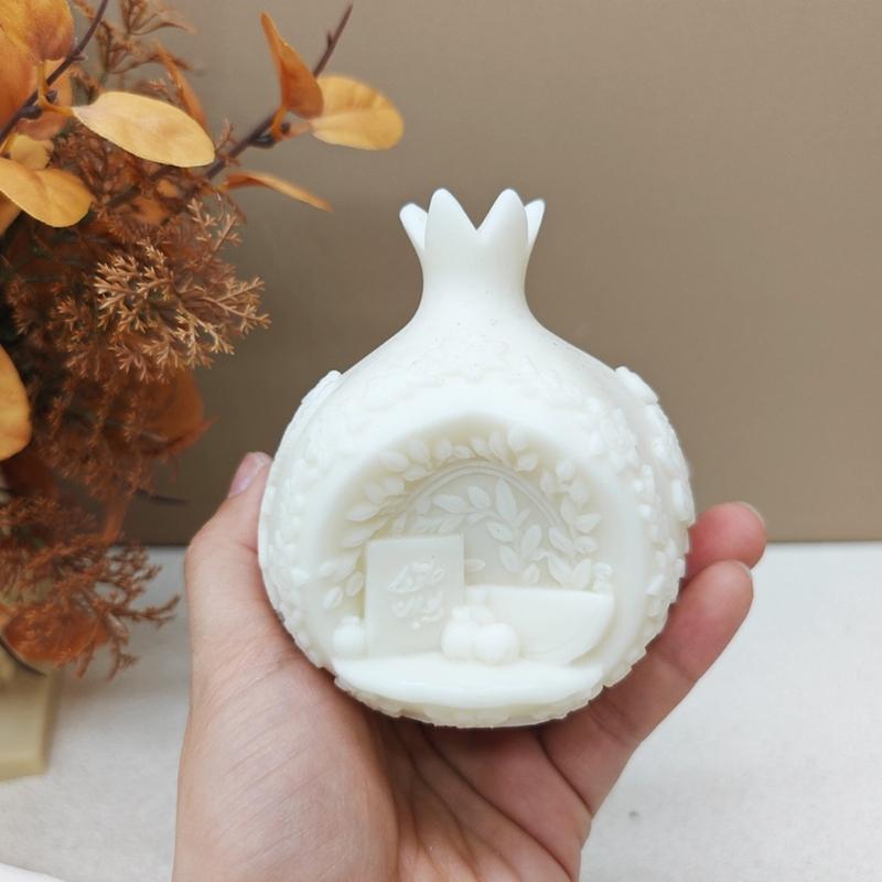 Pomegranate Silicone Molds Heat Resistant Fruit Silicone Candle Mould for Resin Casting Making Candle Soap Chocolate