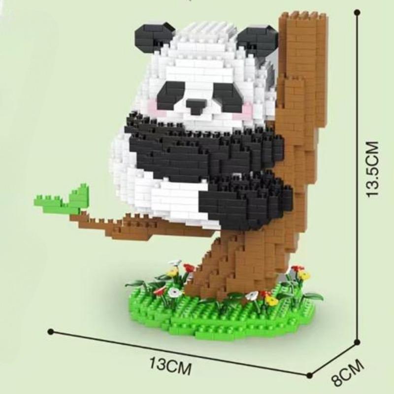 Гигантская панда Строительные блоки Цветочные головоломки Menglan Игрушки для детского дня