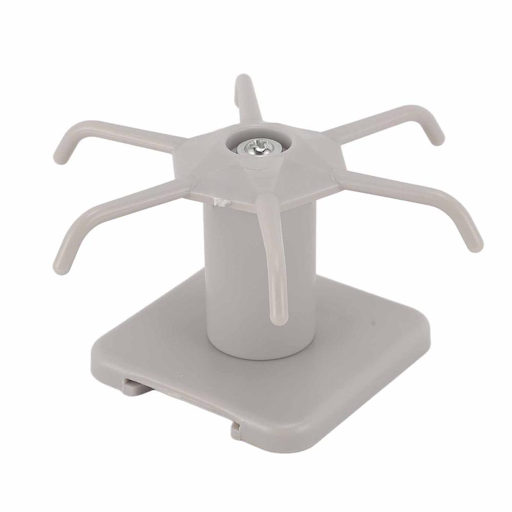3pcs 6 Claws Design Kitchen Utensil Hooks 360 Degree Rotation Adhesive Hanging Rack For Kitchen
