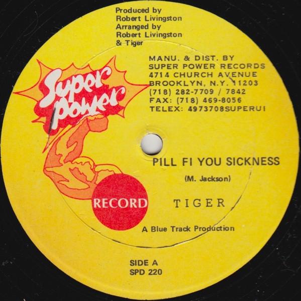 Виниловая пластинка TIGER Pill Fi You Sickness SPD220 SUPER POWER US Reggae Ska Dub Б/у