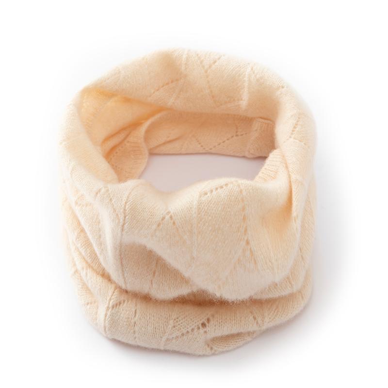 Women's Cashmere Neck Cover Qinghe Cashmere 30% Cashmere 70% Wool Women's Autumn and Winter Cashmere Scarf Soft and Warm