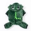 Windproof Dinosaur Jumpsuit Velvet Dog Hoodie Funny Dog Sweater  Winter