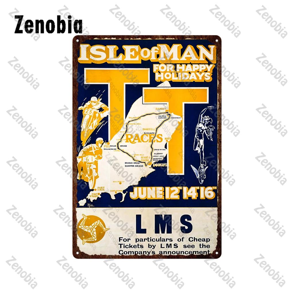 Motorcycles Metal Signs Tin Sign Ace Cafe London Road Race Wall Stickers Isle of Man TT Garage Bar Pub Home Wall Decoration