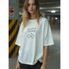Loose Printed T-shirt Western Style New Fashion Loose Casual Print Letters Cotton T-shirt Top