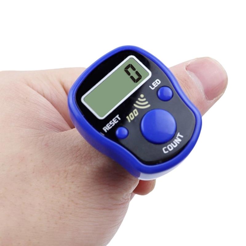 Мини Счетчик Ручной Кликер Счетчик со Сбрасываемыми Цифрами Светодиодный Экран для Спортивного Мероприятия Рукоделия Подсчета Рядов Легкий