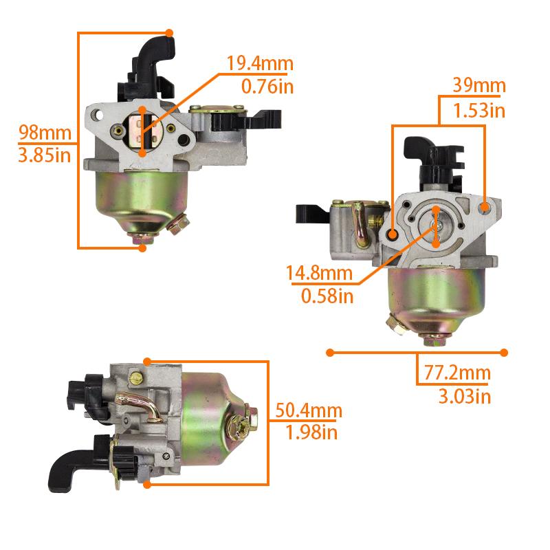 Lawn Mower Carburetor For Honda GX100 GXH50 2.8HP 3HP 152 152F Water Pump 15D 16100 Z0D 003 013 4-Stroke Engine