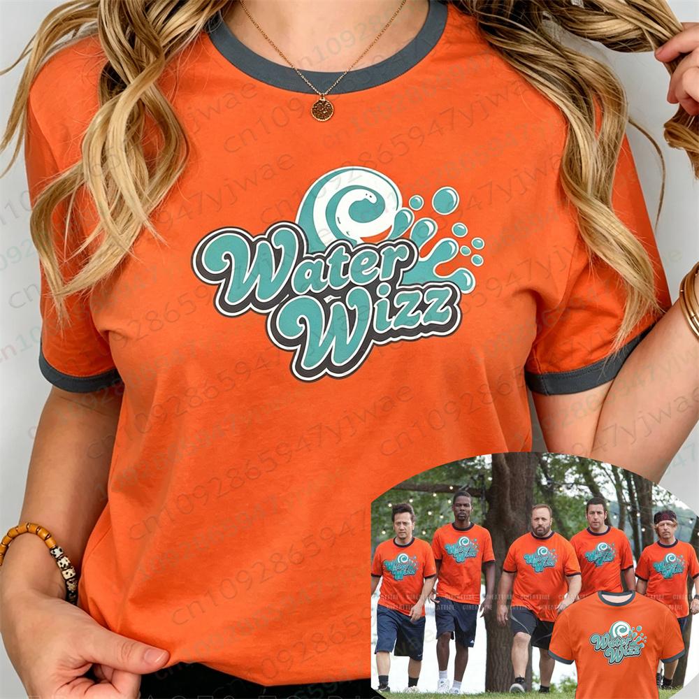 Grow Ups Movie Water Wizz Themed Orange Printed T-Shirt Fashionable Casual Street Top Summer Men'S And Women'S T-Shirt