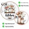 Kitchen Wall Mural Cartoon Sticker, Watercolor Decorative Decal, PVC Waterproof Art Stickers Mural, Removable Decals for Cabinet Window Glass Doors