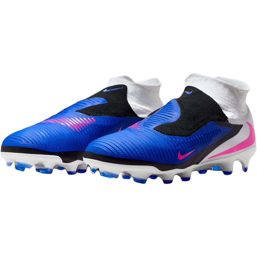 Nike Фантом 6 Хай Про FG Racer Blue Унисекс Шиповки Белый Розово-Взрывной HQ2311-446