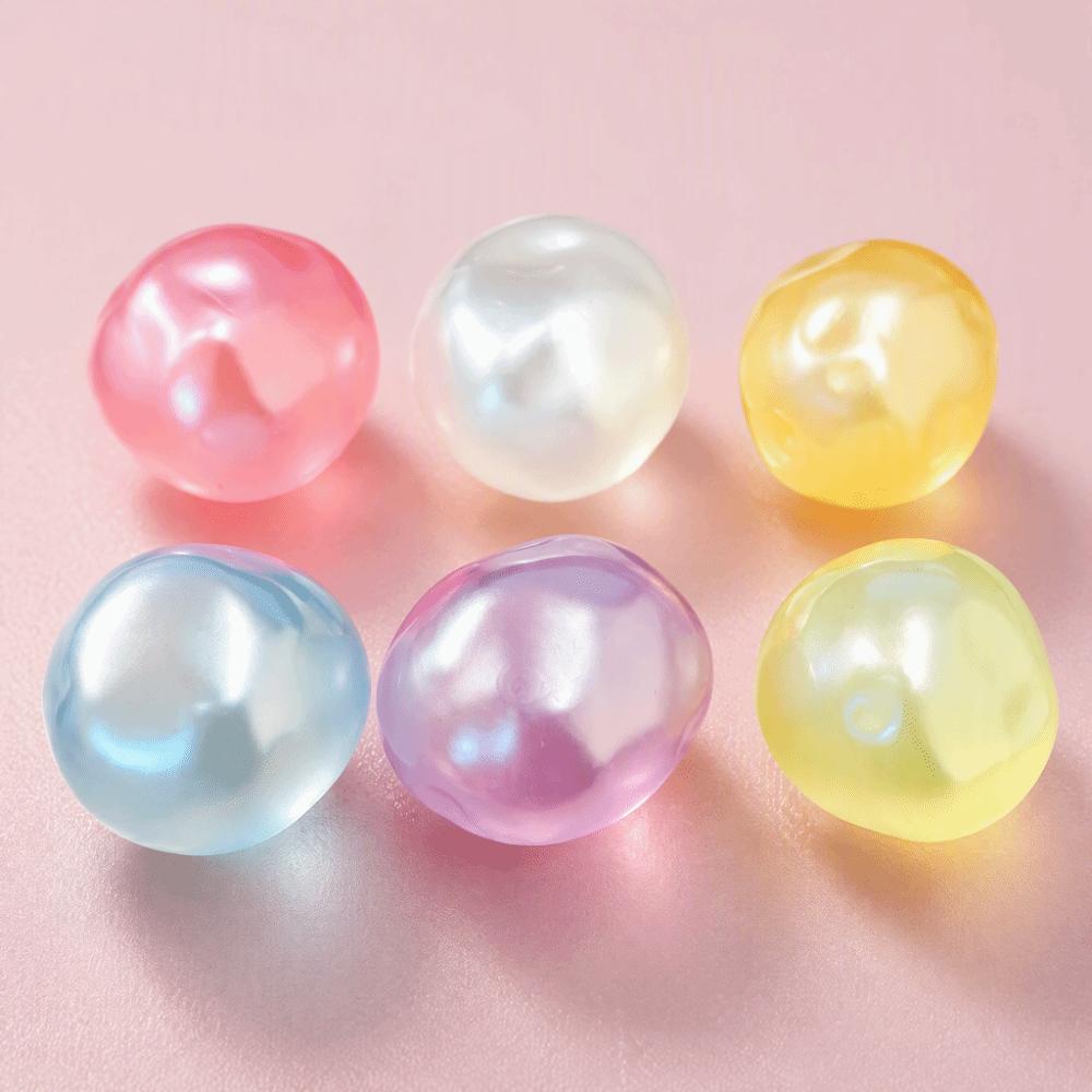 Transparent Coconut Oil Squishy Ball Blue Pearl Squeeze Ball Squishy Pearl Squishy Toy Office