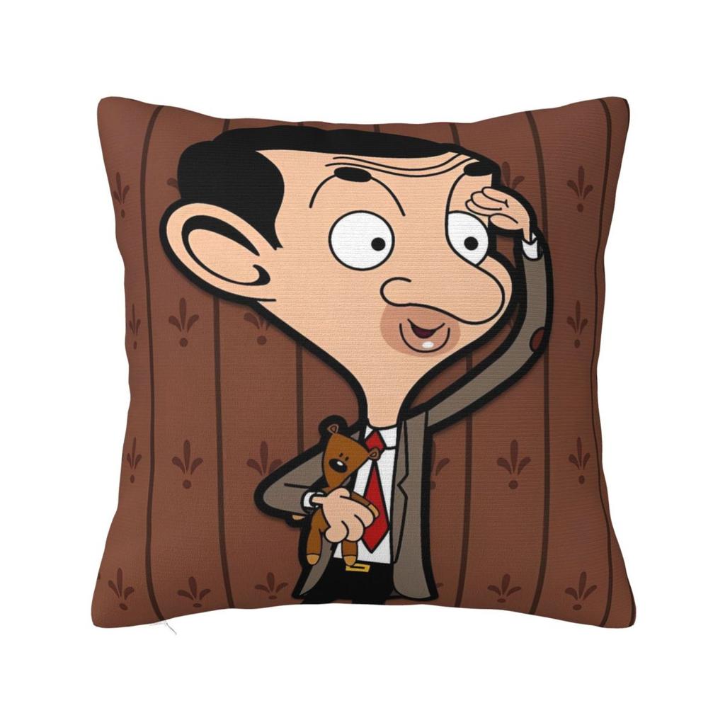 Мистер Бин Мультяшные Медведи Наволочка Чехол на Подушку Квадратный Графический Чехол для Подушки Модные Наволочки для Дивана Домашний Декоративный