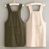 Breathable Adult Waist Aprons Cotton Restaurant Work Clothes Kitchen Aprons  Female
