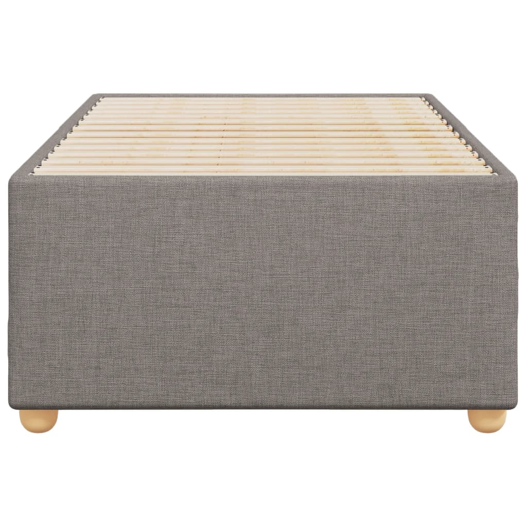 Bed Frame without Mattress Taupe 31.5 x78.7 (80x200 cm) Fabric