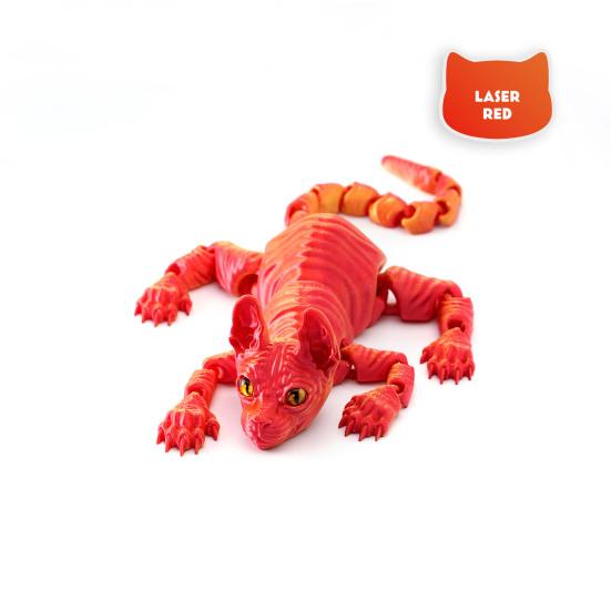 3D-печатная фигурка лысой кошки с подвижными суставами, фигурка кошки-сфинкса, шарнирная модель животного, игрушка для домашнего офиса, книжной полки, украшения для рабочего стола, орнамент