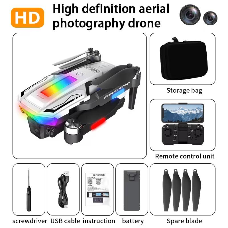 2025 New A11 Max RC Drone 8K ESC Dual Camera Aerial Aircraft All-round Obstacle Avoidance Brushless WIFI FPV Quadcopter Toy Gift
