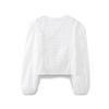 Spring 2025 European & American Style Women's Casual Hollow Embroidery Shirt
