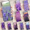 Фиолетовые Цветы Лаванда Чехол-Фонда Для Samsung Galaxy S25 Ultra S9 S10 S20 FE S21 S22 S23 Plus S24 Ultra Чехол для Телефона
