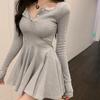 Платье в стиле Pure Desire, весенняя женская одежда с узкой талией, тонкая и пышная короткая юбка, женское платье, модная повседневная юбка