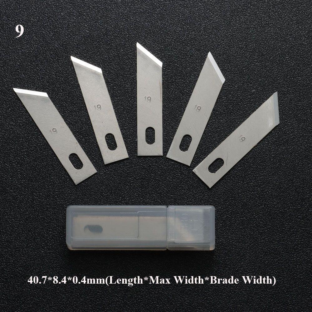 10 шт./компл. металлические ручные инструменты, гравировальные ножи, скальпель, детали ножа для ремонта печатных плат, 10 шт., лезвия, резак