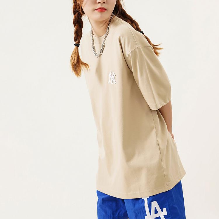 MLB T Shirt Unisex Beige Yellow 3ATS33023-50BGS
