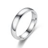Korean Rose Gold Polished Couple Ring - Fashionable 4mm Titanium Steel Band for Women